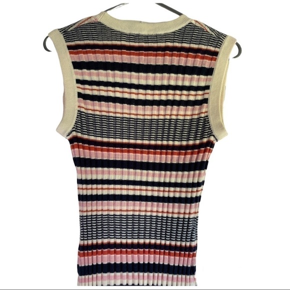 CUPCAKES AND CASHMERE Walton Stripe Sleeveless Knitted Dress size M - Picture 9 of 11